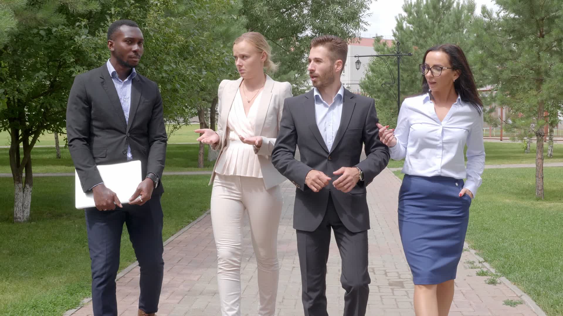 Team walking together